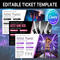 DIY Concert Ticket Template | Editable Printable Event Ticket for Birthdays & Anniversaries